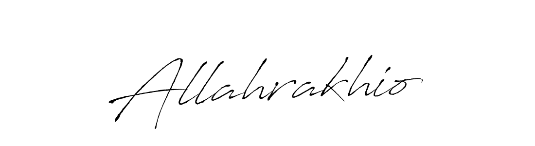 How to make Allahrakhio name signature. Use Antro_Vectra style for creating short signs online. This is the latest handwritten sign. Allahrakhio signature style 6 images and pictures png