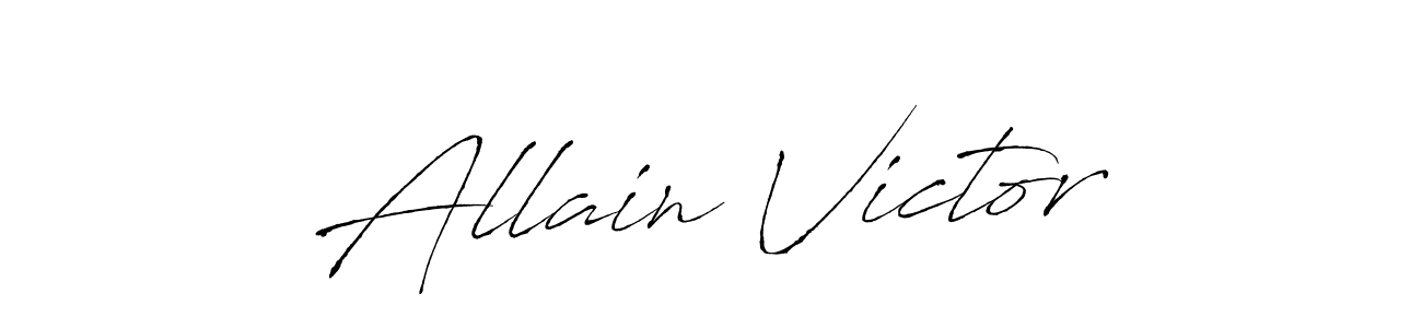 The best way (Antro_Vectra) to make a short signature is to pick only two or three words in your name. The name Allain Victor include a total of six letters. For converting this name. Allain Victor signature style 6 images and pictures png