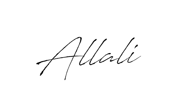 Make a beautiful signature design for name Allali. With this signature (Antro_Vectra) style, you can create a handwritten signature for free. Allali signature style 6 images and pictures png