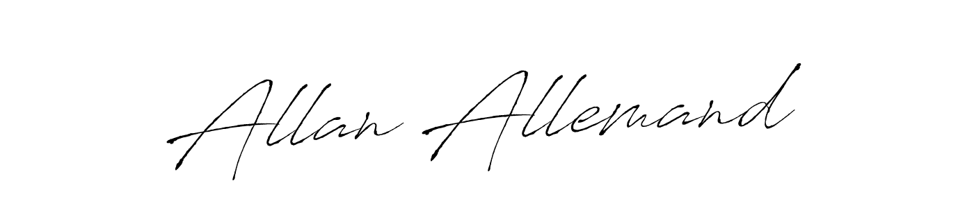 Design your own signature with our free online signature maker. With this signature software, you can create a handwritten (Antro_Vectra) signature for name Allan Allemand. Allan Allemand signature style 6 images and pictures png