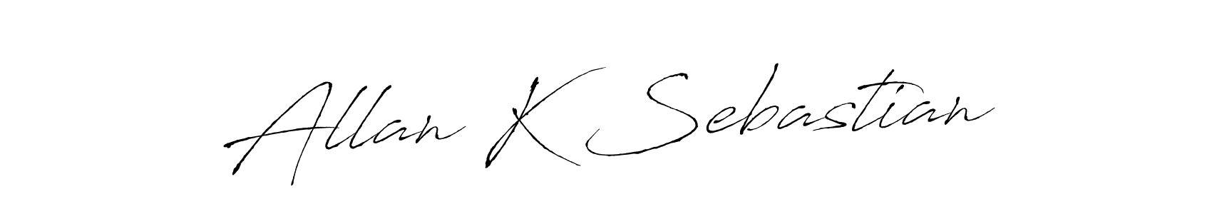 Allan K Sebastian stylish signature style. Best Handwritten Sign (Antro_Vectra) for my name. Handwritten Signature Collection Ideas for my name Allan K Sebastian. Allan K Sebastian signature style 6 images and pictures png