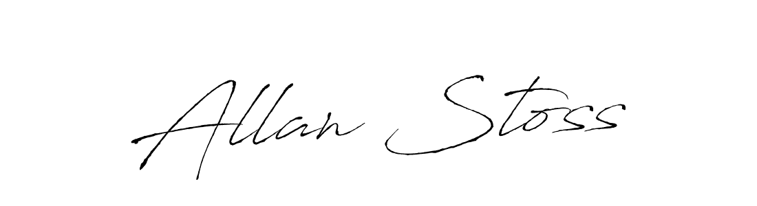 Allan Stoss stylish signature style. Best Handwritten Sign (Antro_Vectra) for my name. Handwritten Signature Collection Ideas for my name Allan Stoss. Allan Stoss signature style 6 images and pictures png