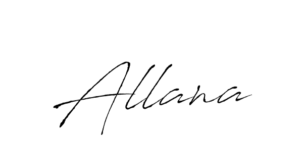 Make a beautiful signature design for name Allana. With this signature (Antro_Vectra) style, you can create a handwritten signature for free. Allana signature style 6 images and pictures png