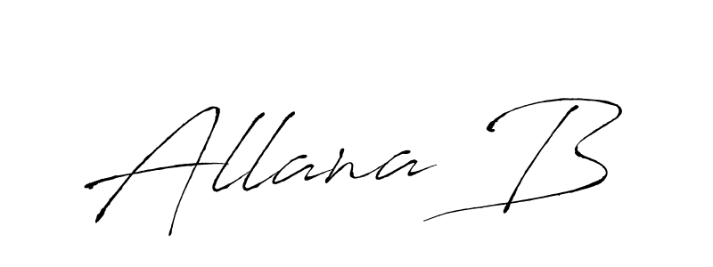 Use a signature maker to create a handwritten signature online. With this signature software, you can design (Antro_Vectra) your own signature for name Allana B. Allana B signature style 6 images and pictures png