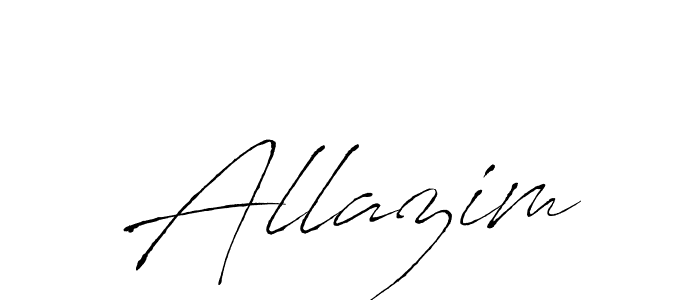 Use a signature maker to create a handwritten signature online. With this signature software, you can design (Antro_Vectra) your own signature for name Allazim. Allazim signature style 6 images and pictures png