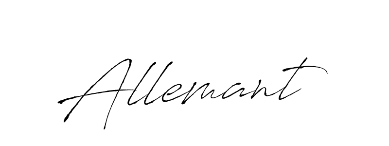 How to make Allemant name signature. Use Antro_Vectra style for creating short signs online. This is the latest handwritten sign. Allemant signature style 6 images and pictures png