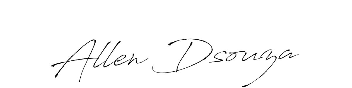 Make a beautiful signature design for name Allen Dsouza. With this signature (Antro_Vectra) style, you can create a handwritten signature for free. Allen Dsouza signature style 6 images and pictures png