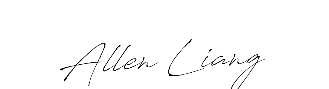 Allen Liang stylish signature style. Best Handwritten Sign (Antro_Vectra) for my name. Handwritten Signature Collection Ideas for my name Allen Liang. Allen Liang signature style 6 images and pictures png