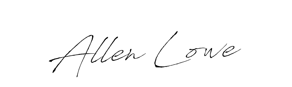 Allen Lowe stylish signature style. Best Handwritten Sign (Antro_Vectra) for my name. Handwritten Signature Collection Ideas for my name Allen Lowe. Allen Lowe signature style 6 images and pictures png