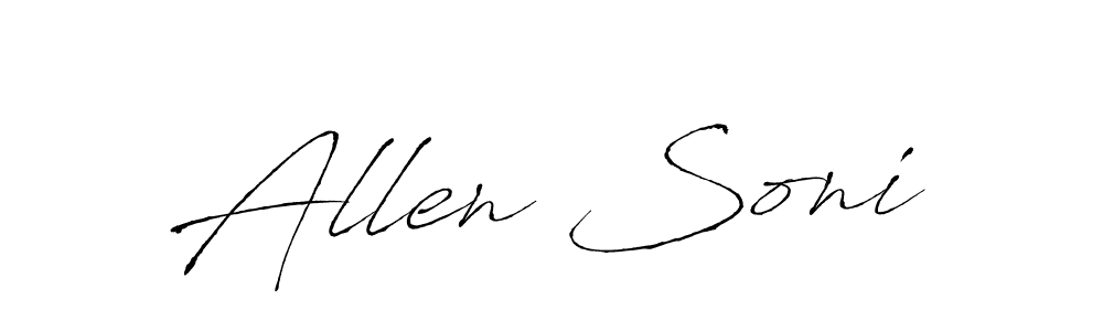 if you are searching for the best signature style for your name Allen Soni. so please give up your signature search. here we have designed multiple signature styles  using Antro_Vectra. Allen Soni signature style 6 images and pictures png