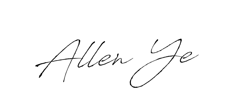 Make a beautiful signature design for name Allen Ye. With this signature (Antro_Vectra) style, you can create a handwritten signature for free. Allen Ye signature style 6 images and pictures png