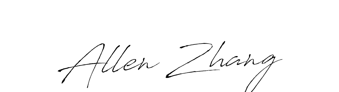 Make a beautiful signature design for name Allen Zhang. With this signature (Antro_Vectra) style, you can create a handwritten signature for free. Allen Zhang signature style 6 images and pictures png