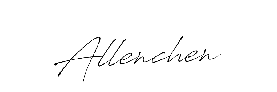 Make a beautiful signature design for name Allenchen. With this signature (Antro_Vectra) style, you can create a handwritten signature for free. Allenchen signature style 6 images and pictures png