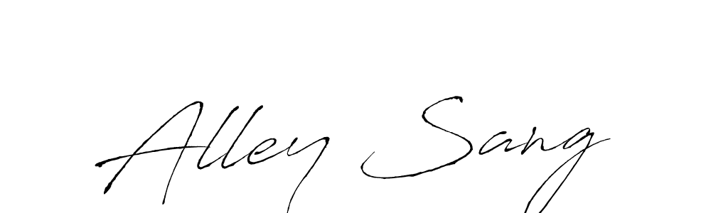 The best way (Antro_Vectra) to make a short signature is to pick only two or three words in your name. The name Alley Sang include a total of six letters. For converting this name. Alley Sang signature style 6 images and pictures png