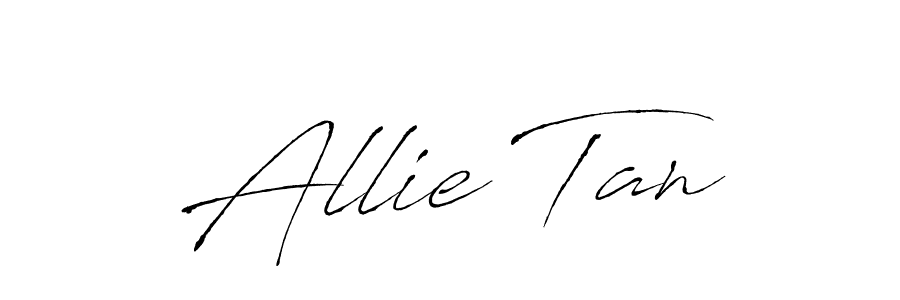 You should practise on your own different ways (Antro_Vectra) to write your name (Allie Tan) in signature. don't let someone else do it for you. Allie Tan signature style 6 images and pictures png