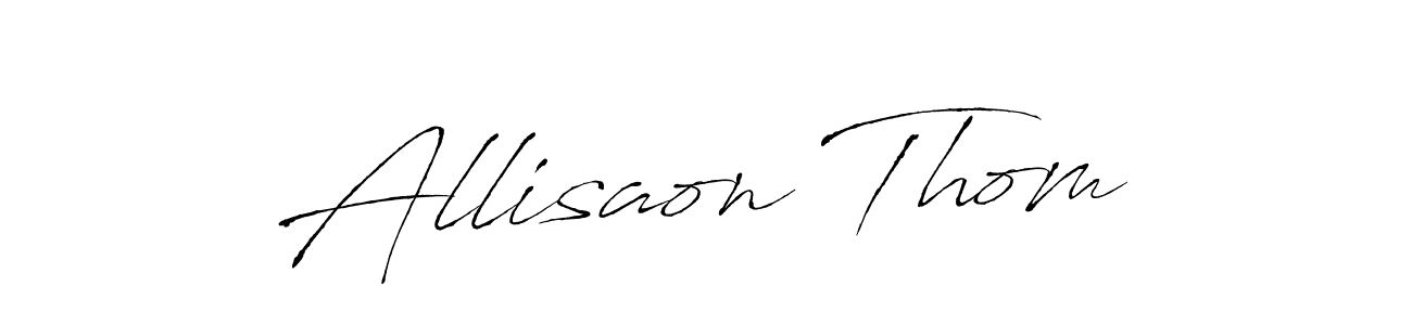 Make a beautiful signature design for name Allisaon Thom. With this signature (Antro_Vectra) style, you can create a handwritten signature for free. Allisaon Thom signature style 6 images and pictures png