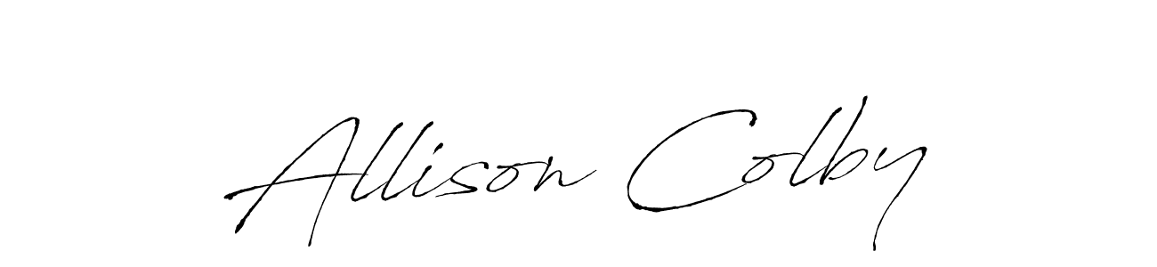 Make a beautiful signature design for name Allison Colby. With this signature (Antro_Vectra) style, you can create a handwritten signature for free. Allison Colby signature style 6 images and pictures png