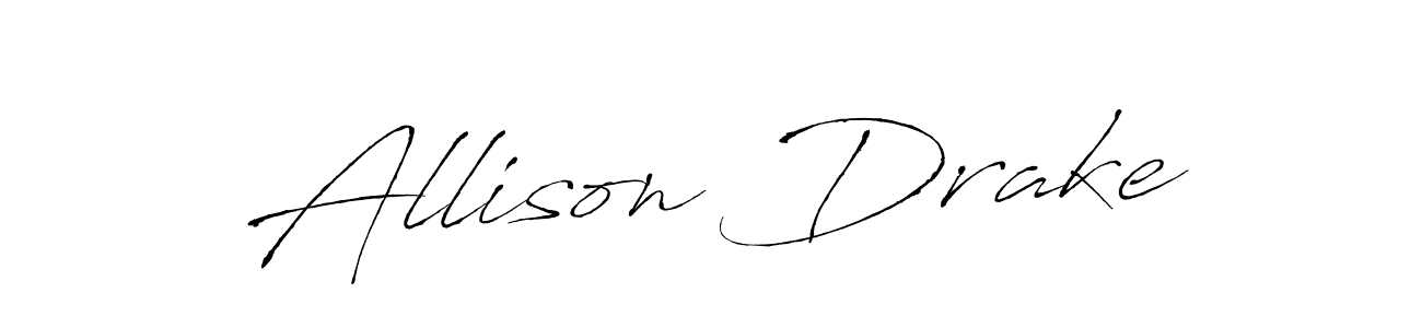 Make a beautiful signature design for name Allison Drake. With this signature (Antro_Vectra) style, you can create a handwritten signature for free. Allison Drake signature style 6 images and pictures png