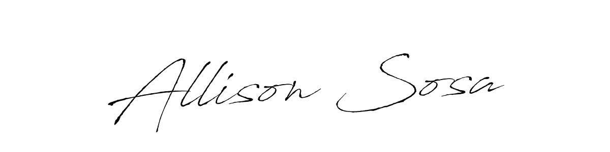 Make a short Allison Sosa signature style. Manage your documents anywhere anytime using Antro_Vectra. Create and add eSignatures, submit forms, share and send files easily. Allison Sosa signature style 6 images and pictures png