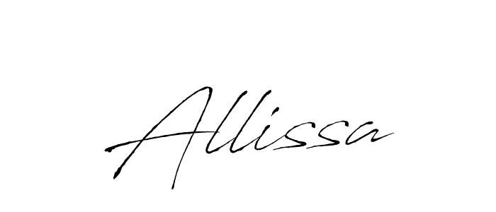 Allissa stylish signature style. Best Handwritten Sign (Antro_Vectra) for my name. Handwritten Signature Collection Ideas for my name Allissa. Allissa signature style 6 images and pictures png
