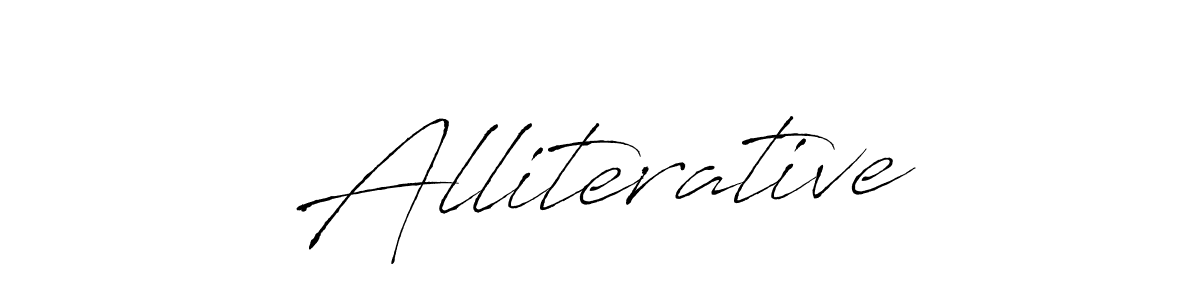 Design your own signature with our free online signature maker. With this signature software, you can create a handwritten (Antro_Vectra) signature for name Alliterative. Alliterative signature style 6 images and pictures png