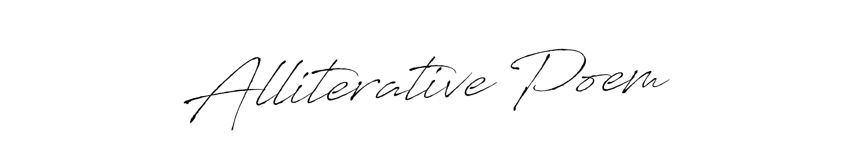 Create a beautiful signature design for name Alliterative Poem. With this signature (Antro_Vectra) fonts, you can make a handwritten signature for free. Alliterative Poem signature style 6 images and pictures png