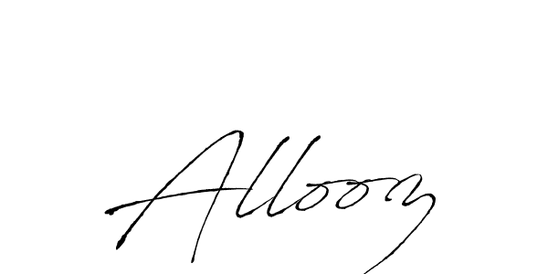 Design your own signature with our free online signature maker. With this signature software, you can create a handwritten (Antro_Vectra) signature for name Allooz. Allooz signature style 6 images and pictures png