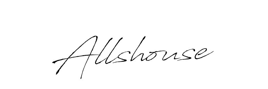 Use a signature maker to create a handwritten signature online. With this signature software, you can design (Antro_Vectra) your own signature for name Allshouse. Allshouse signature style 6 images and pictures png