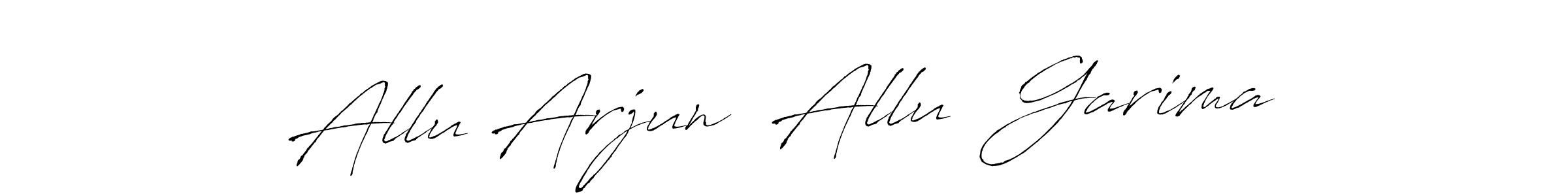 Similarly Antro_Vectra is the best handwritten signature design. Signature creator online .You can use it as an online autograph creator for name Allu Arjun  Allu  Garima. Allu Arjun  Allu  Garima signature style 6 images and pictures png