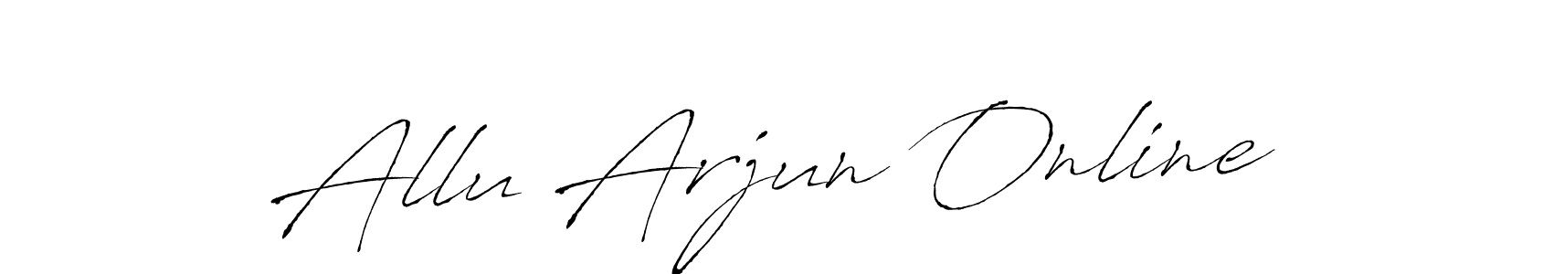 How to make Allu Arjun Online signature? Antro_Vectra is a professional autograph style. Create handwritten signature for Allu Arjun Online name. Allu Arjun Online signature style 6 images and pictures png