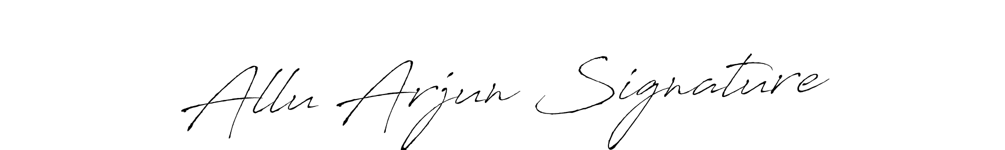 Create a beautiful signature design for name Allu Arjun Signature. With this signature (Antro_Vectra) fonts, you can make a handwritten signature for free. Allu Arjun Signature signature style 6 images and pictures png