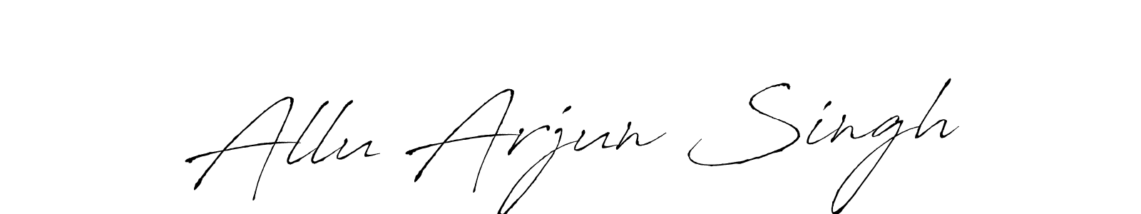 Make a beautiful signature design for name Allu Arjun Singh. With this signature (Antro_Vectra) style, you can create a handwritten signature for free. Allu Arjun Singh signature style 6 images and pictures png