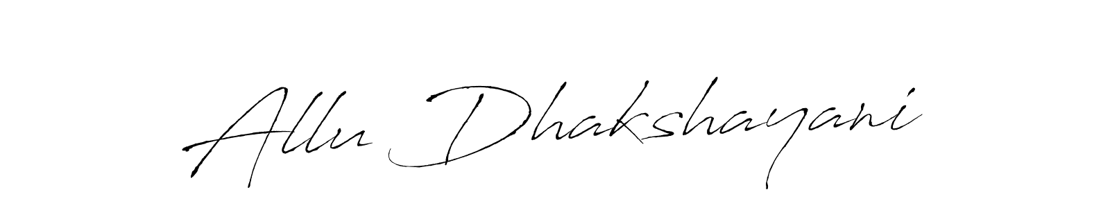 Design your own signature with our free online signature maker. With this signature software, you can create a handwritten (Antro_Vectra) signature for name Allu Dhakshayani. Allu Dhakshayani signature style 6 images and pictures png