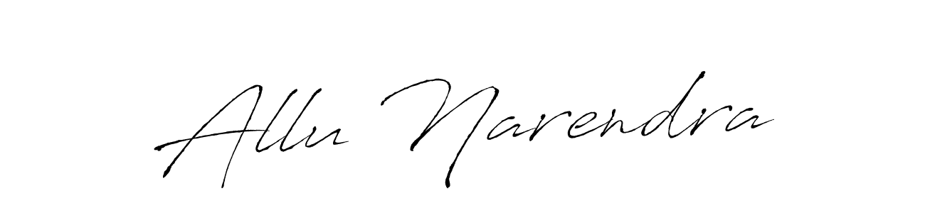 Use a signature maker to create a handwritten signature online. With this signature software, you can design (Antro_Vectra) your own signature for name Allu Narendra. Allu Narendra signature style 6 images and pictures png