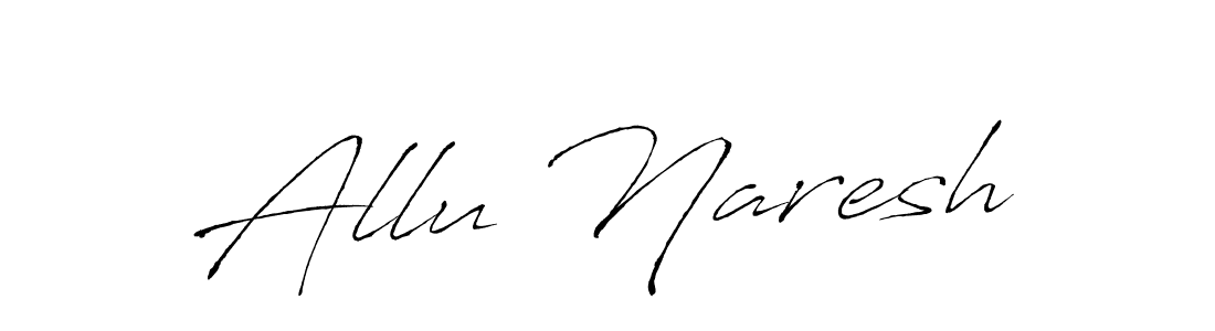 Also we have Allu Naresh name is the best signature style. Create professional handwritten signature collection using Antro_Vectra autograph style. Allu Naresh signature style 6 images and pictures png