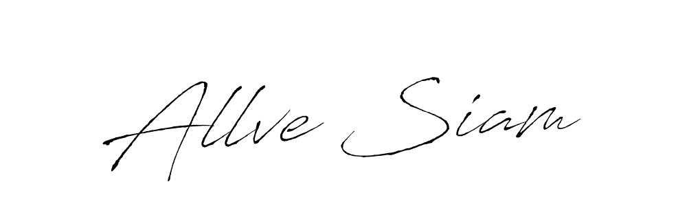 Also we have Allve Siam name is the best signature style. Create professional handwritten signature collection using Antro_Vectra autograph style. Allve Siam signature style 6 images and pictures png