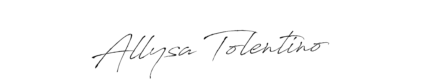 Also we have Allysa Tolentino name is the best signature style. Create professional handwritten signature collection using Antro_Vectra autograph style. Allysa Tolentino signature style 6 images and pictures png