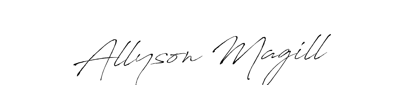 Use a signature maker to create a handwritten signature online. With this signature software, you can design (Antro_Vectra) your own signature for name Allyson Magill. Allyson Magill signature style 6 images and pictures png