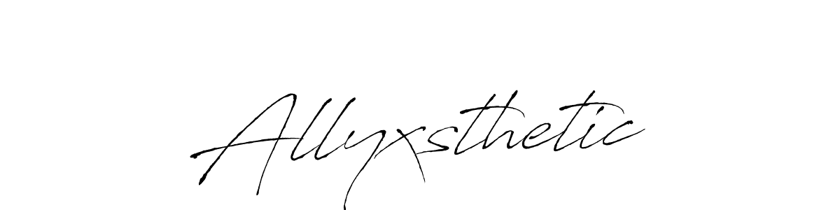 You should practise on your own different ways (Antro_Vectra) to write your name (Allyxsthetic) in signature. don't let someone else do it for you. Allyxsthetic signature style 6 images and pictures png