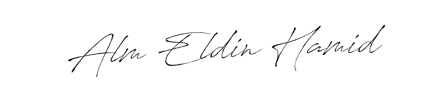 Also we have Alm Eldin Hamid name is the best signature style. Create professional handwritten signature collection using Antro_Vectra autograph style. Alm Eldin Hamid signature style 6 images and pictures png