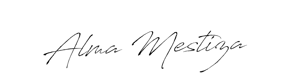 Antro_Vectra is a professional signature style that is perfect for those who want to add a touch of class to their signature. It is also a great choice for those who want to make their signature more unique. Get Alma Mestiza name to fancy signature for free. Alma Mestiza signature style 6 images and pictures png