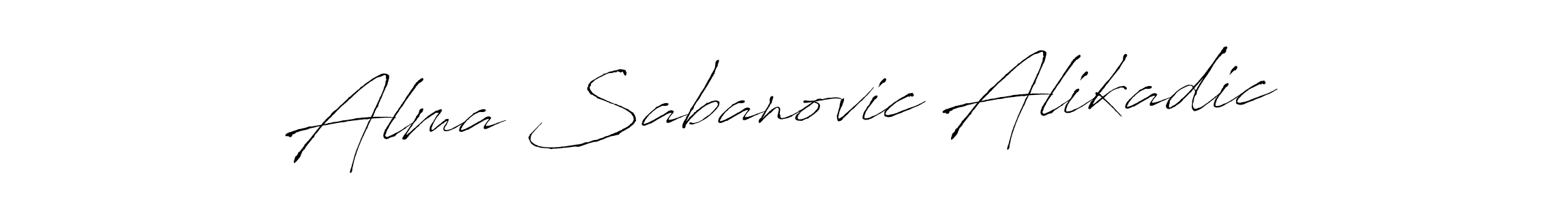 Antro_Vectra is a professional signature style that is perfect for those who want to add a touch of class to their signature. It is also a great choice for those who want to make their signature more unique. Get Alma Sabanovic Alikadic name to fancy signature for free. Alma Sabanovic Alikadic signature style 6 images and pictures png