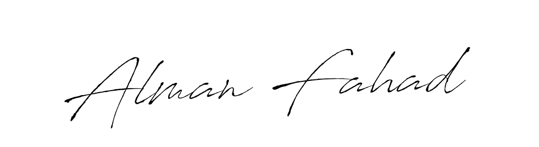 Create a beautiful signature design for name Alman Fahad. With this signature (Antro_Vectra) fonts, you can make a handwritten signature for free. Alman Fahad signature style 6 images and pictures png