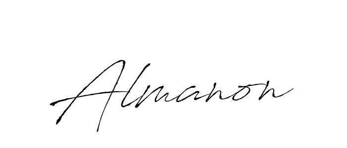 Design your own signature with our free online signature maker. With this signature software, you can create a handwritten (Antro_Vectra) signature for name Almanon. Almanon signature style 6 images and pictures png