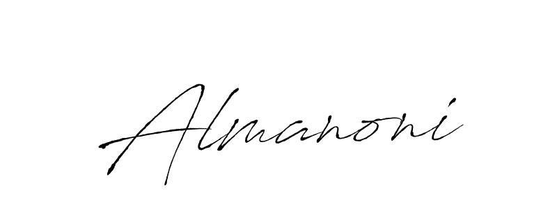 Design your own signature with our free online signature maker. With this signature software, you can create a handwritten (Antro_Vectra) signature for name Almanoni. Almanoni signature style 6 images and pictures png