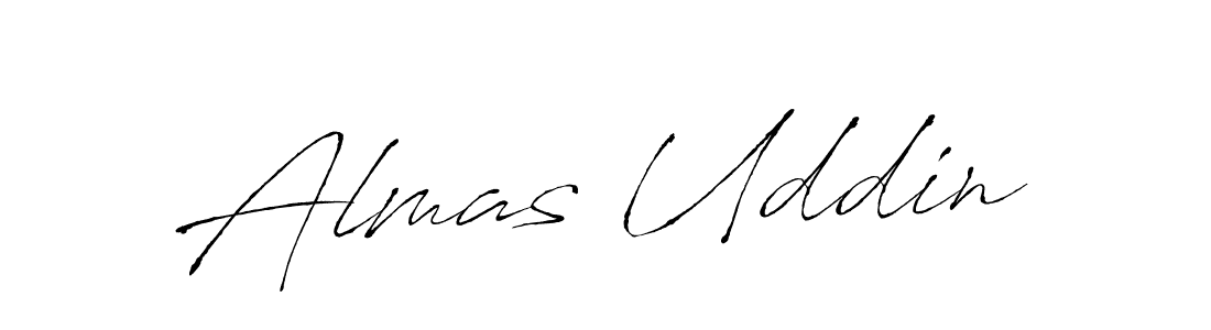 Make a beautiful signature design for name Almas Uddin. With this signature (Antro_Vectra) style, you can create a handwritten signature for free. Almas Uddin signature style 6 images and pictures png