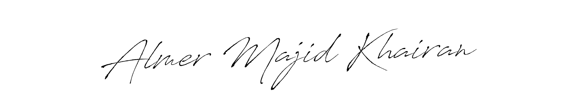 You should practise on your own different ways (Antro_Vectra) to write your name (Almer Majid Khairan) in signature. don't let someone else do it for you. Almer Majid Khairan signature style 6 images and pictures png