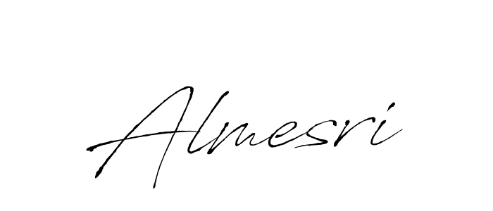 Design your own signature with our free online signature maker. With this signature software, you can create a handwritten (Antro_Vectra) signature for name Almesri. Almesri signature style 6 images and pictures png