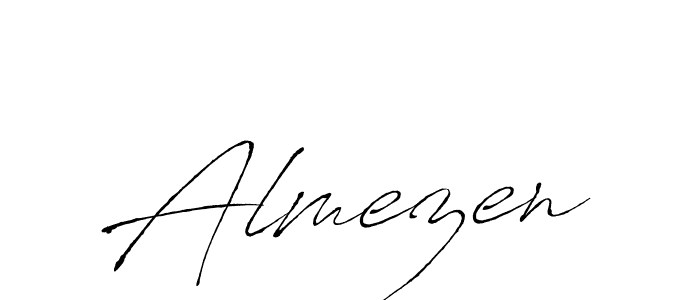 Use a signature maker to create a handwritten signature online. With this signature software, you can design (Antro_Vectra) your own signature for name Almezen. Almezen signature style 6 images and pictures png