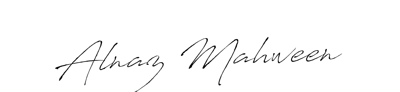 Create a beautiful signature design for name Alnaz Mahween. With this signature (Antro_Vectra) fonts, you can make a handwritten signature for free. Alnaz Mahween signature style 6 images and pictures png